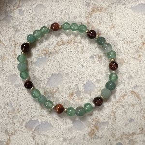 Green Aventurine and Tigers Eye energy bracelet for protection